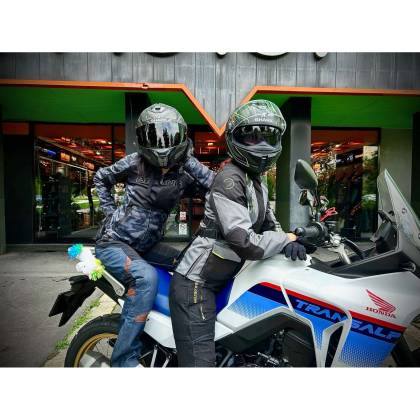 Geacă Moto Touring de Damă BERING LADY VISION · Negru / Gri / Verde-Flou  - 5