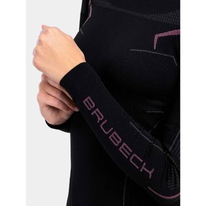 Bluză Termo Damă BRUBECK LS13100 · Negru / Roz  - 8