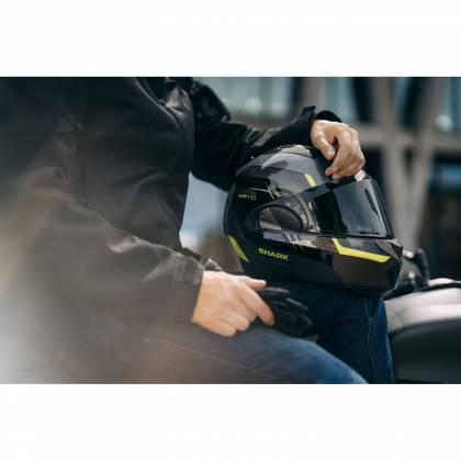 Cască Moto Modulară SHARK EVO ES KRYD · Negru / Gri / Galben  - 9