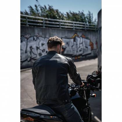 Geacă Moto din Piele RICHA RETRO RACING 3 Mărimi Extra · Maro  - 2