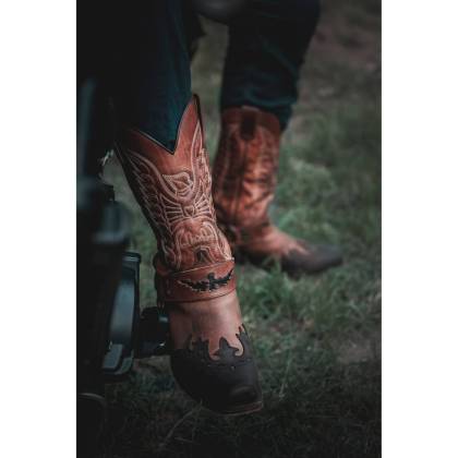 Cizme Cowboy Unisex din Piele Naturală SENDRA BOOTS 7862 Seta Sprinter Chocolate-Evolution Tang · Maro  - 15