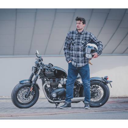 Cămașă Moto cu Protecții TRILOBITE 1971 TIMBER 2.0 · Gri / Negru  - 6