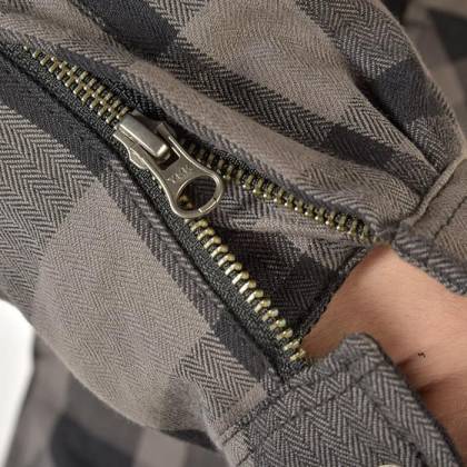 Cămașă Moto cu Protecții TRILOBITE 1971 TIMBER 2.0 · Gri / Negru  - 9