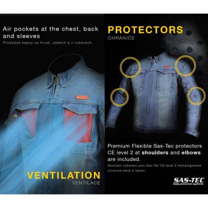 Geacă Moto din Denim TRILOBITE PARADO TECH-AIR · Negru  - 7