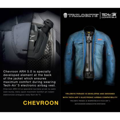 Geacă Moto din Denim TRILOBITE PARADO TECH-AIR · Albastru  - 10