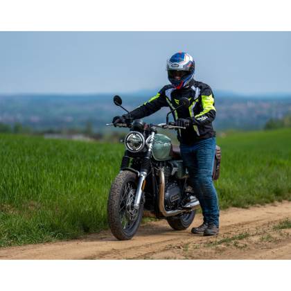 Geacă Moto de Vară din Textil SPEED UP PACE · Negru / Verde-Fluo  - 6