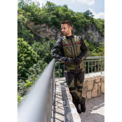 Geacă Moto din Textil SIXGEAR MUDLAND · Negru / Verde-Olive  - 11