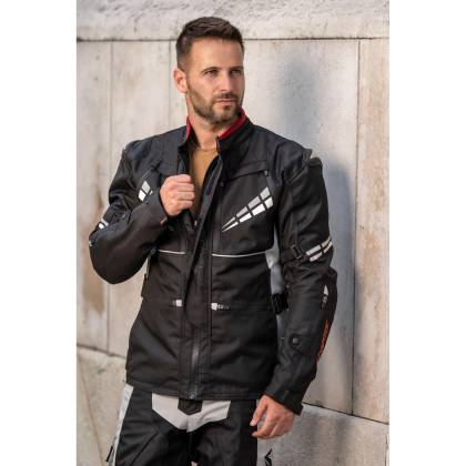 Geacă Moto din Textil SIXGEAR CHANNEL · Negru / Gri  - 6