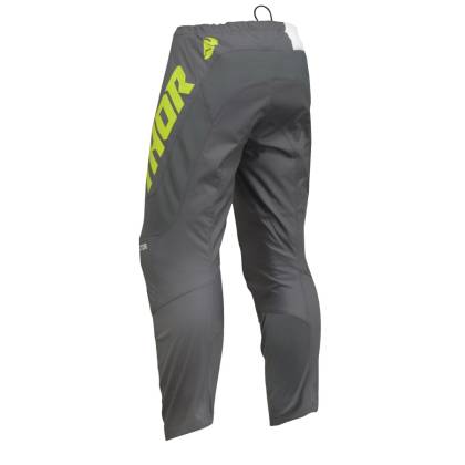 Pantaloni Enduro - Cross THOR SECTOR CHECKER 2024 · Gri / Verde-Fluo  - 2