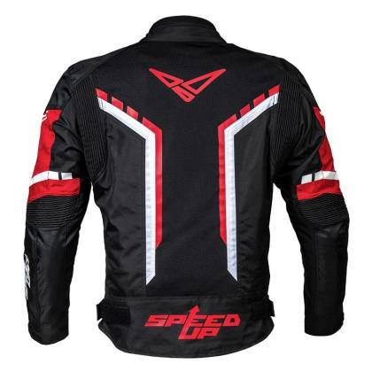 Geacă Moto de Vară din Textil SPEED UP PACE · Negru / Roșu  - 5