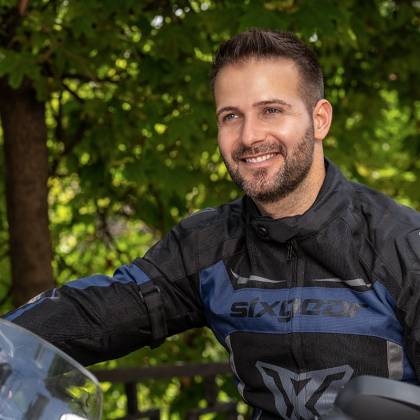 Geacă Moto de Vară din Textil SIXGEAR COOLER · Negru / Albastru  - 8