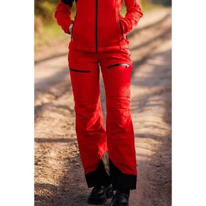 Pantaloni Outdoor / Schi Damă STRINDBERG 5140/3 3S DERMIZAX · Roșu / Negru  - 4