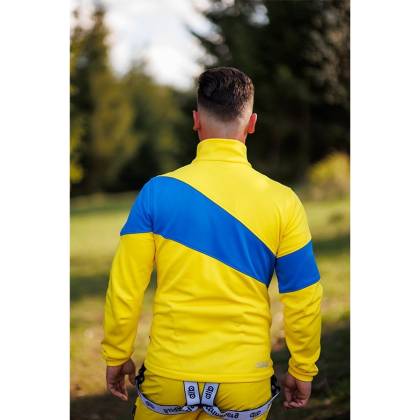 Bluză Trening STRINDBERG MIDLAYER PRO THERMAL 2166/3 · Galben / Albastru  - 4