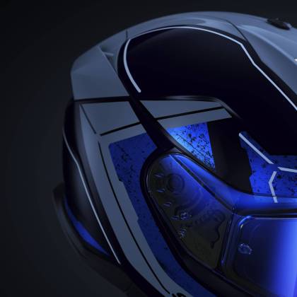 Cască Moto Integrală SHARK SKWAL i3 LINIK cu Lumini de Frână · Negru / Gri / Roșu  - 13