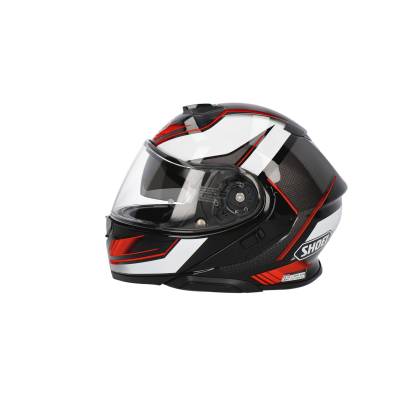 Cască Moto Flip-Up SHOEI NEOTEC 3 Grasp TC-5 · Negru / Alb / Roșu  - 4