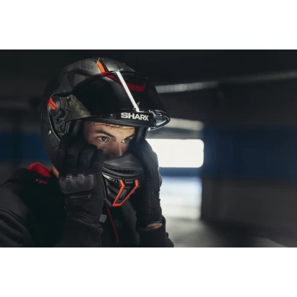 Cască Moto Integrală SHARK SPARTAN RS CARBON SHAWN MAT · Negru Mat / Gri / Albastru  - 4