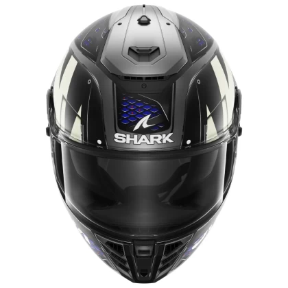Cască Moto Integrală SHARK SPARTAN RS STINGREY MAT · Negru Mat / Alb / Albastru  - 2