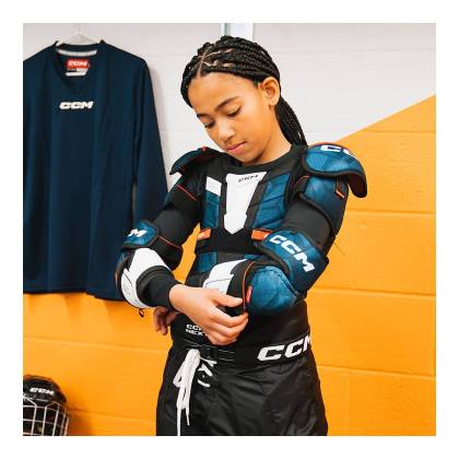Umerar Hochei Copii, Jucător, Junior, CCM NEXT · Negru / Albastru / Alb  - 8