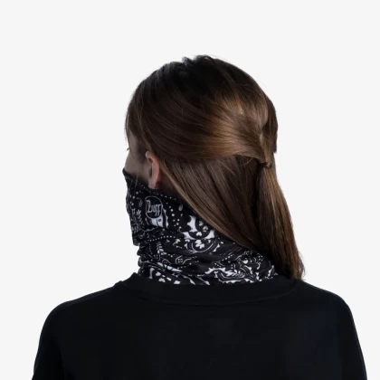 Bandană Tubulară Multifunctională BUFF ORIGINAL ECOSTRETCH CASHMERE BLACK · Negru / Alb  - 5