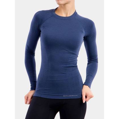 Bluză Termo Damă BRUBECK ACTIVE WOOL LS1281W · Albastru  - 5