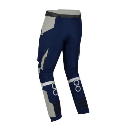 Pantaloni Moto din Textil GoreTex BERING AUSTRAL GTX · Gri / Albastru / Roși  - 1