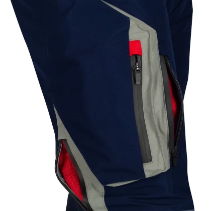 Pantaloni Moto din Textil GoreTex BERING AUSTRAL GTX · Gri / Albastru / Roși  - 2