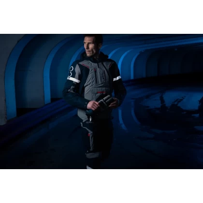 Geacă Moto din Textil GoreTex BERING AUSTRAL GTX · Gri / Albastru / Roșu  - 12