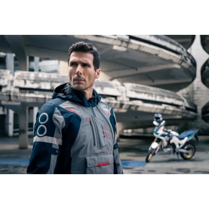 Geacă Moto din Textil GoreTex BERING AUSTRAL GTX · Gri / Albastru / Roșu  - 10