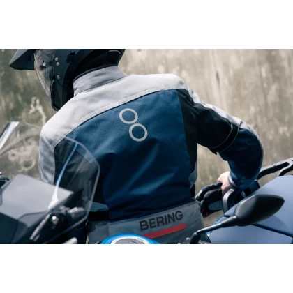 Geacă Moto Touring din Textil BERING SIBERIA · Gri / Albastru / Roșu  - 2