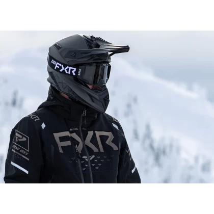 Cască Enduro - Cross - Snowmobil FXR RACING HELIUM CARBON W / D-RING 2022 · Negru  - 7