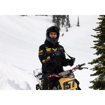 Cască Enduro - Cross - Snowmobil FXR RACING HELIUM CARBON W / D-RING 2023 · Negru  - 9