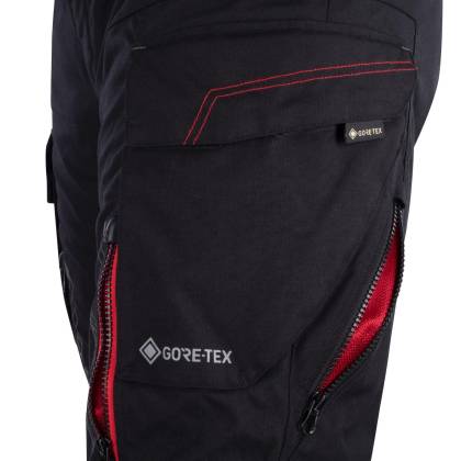 Pantaloni Moto din Textil GoreTex BERING TRAVEL GTX · Negru / Roșu  - 3