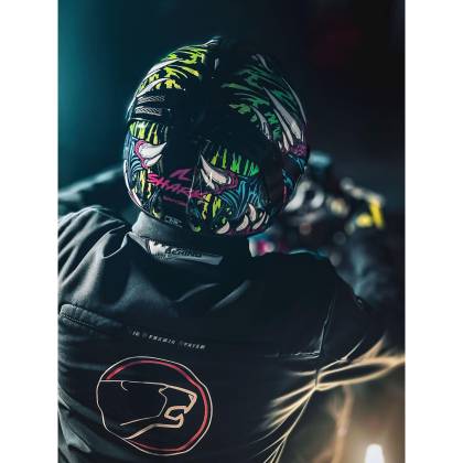 Cască Moto Integrală SHARK SPARTAN RS SHAYTAN · Negru / Verde / Gri  - 8