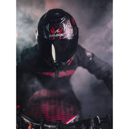 Cască Moto Integrală SHARK SPARTAN RS SHAYTAN MAT · Negru / Roșu / Gri  - 4