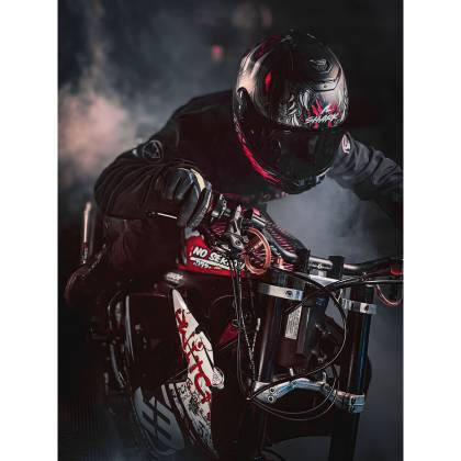 Cască Moto Integrală SHARK SPARTAN RS SHAYTAN MAT · Negru / Roșu / Gri  - 5