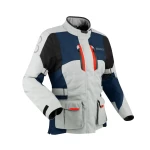 Geacă Moto Touring din Textil BERING LADY SIBERIA · Gri / Albastru / Roșu