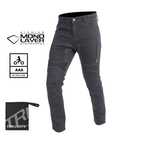 Blugi Moto Slim Fit TRILOBITE 2461 PARADO MONOLAYER AAA · Negru 