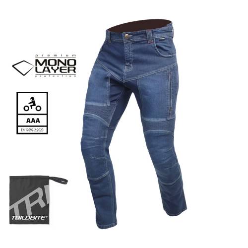 Blugi Moto Slim Fit TRILOBITE 2461 PARADO MONOLAYER AAA · Albastru 