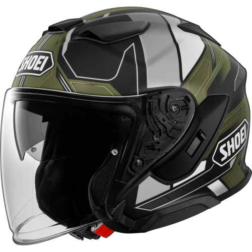 Cască Moto Open Face SHOEI J-CRUISE 3 WHIZZY TC-11 · Verde / Negru / Alb / Gri 