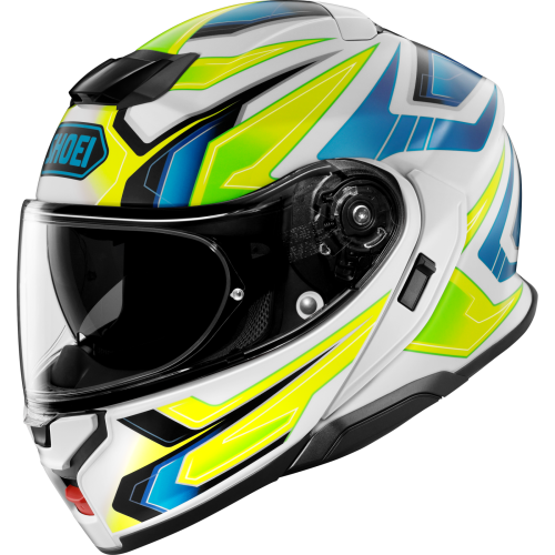 Cască Moto Flip-Up SHOEI NEOTEC 3 ANTHEM TC-3 · Albastru / Verde / Alb / Galben 