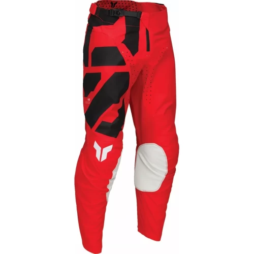 Pantaloni Enduro - Cross THOR LAUNCHMODE Forge · Negru / Roșu / Alb 