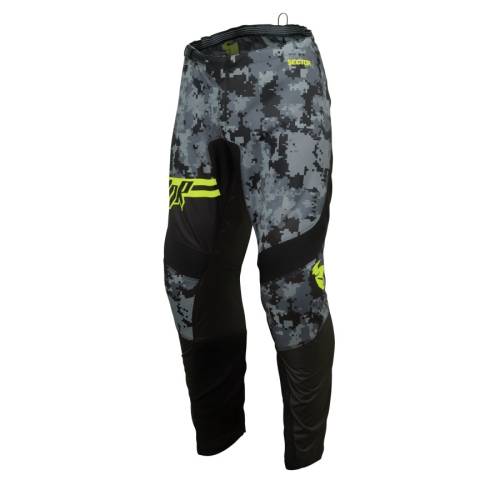 Pantaloni Enduro - Cross THOR YOUTH SECTOR DIGI CAMO · Negru / Gri / Verde-Fluo 