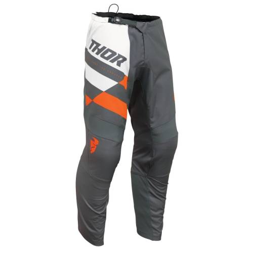 Pantaloni Enduro - Cross THOR YOUTH SECTOR CHECKER · Gri / Portocaliu 