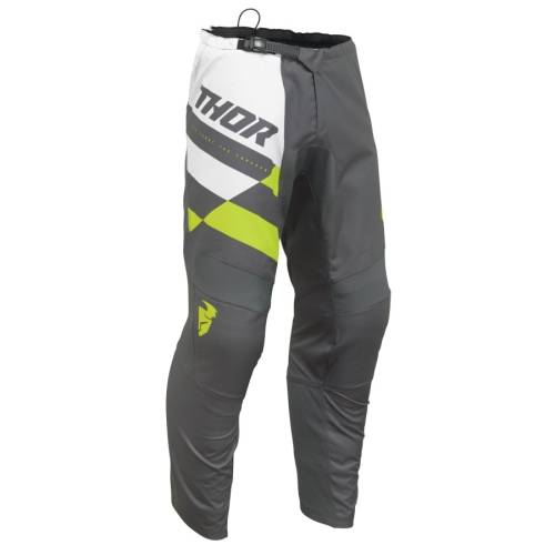 Pantaloni Enduro - Cross THOR YOUTH SECTOR CHECKER · Gri / Verde-fluo 