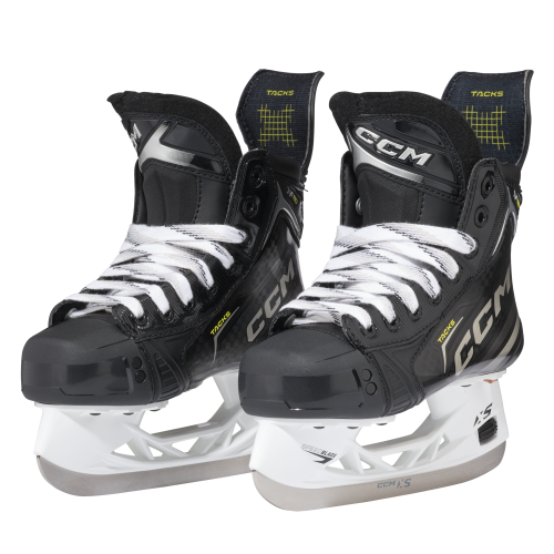 Patine Hochei Jucător, Junior, CCM TACKS XF 80 Regular · Negru / Auriu / Galben 