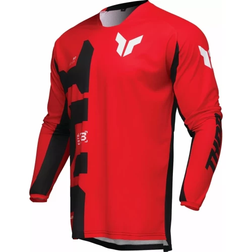 Tricou Enduro - Cross THOR LAUNCHMODE Forge · Negru / Roșu / Alb 