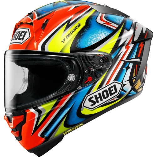 Cască Moto Integrală SHOEI X-SPR PRO Daijiro TC-1 · Galben / Roșu / Albastru 