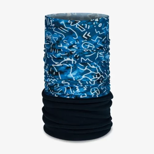 Bandană tubulară multifunctională pentru Copii BUFF ORIGINAL POLAR JUNIOR TIVAT BLUE · Albastru / Negru 