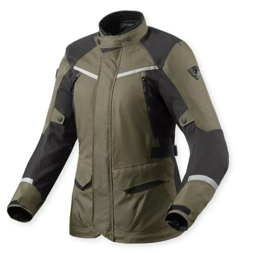 Geacă Moto Damă din Textil REVIT Voltiac 3 H2O · Verde / Antracit 
