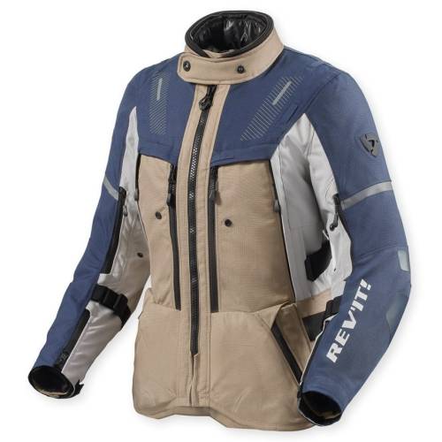 Geacă Moto Damă Touring din Textil REVIT SAND 5 H2O LADIES · Nisipiu / Albastru 